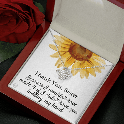 Sister From Sister Gift | Thank You, Sister, I Wouldn't Have Made It If I Didn't Have You Holding My Hand, Sunflower Wedding Gift, Older Sis