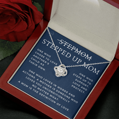 Stepped Up Mom | Gift for Stepmom, Bonus Mom, Stepmother, Grandma, Second Mama, From Step Daughter Son, Mother's Day, Birthday, Foster 125aK