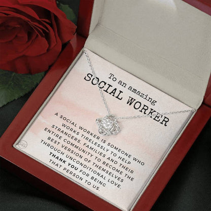 0922f social worker.png Necklace Love Knot