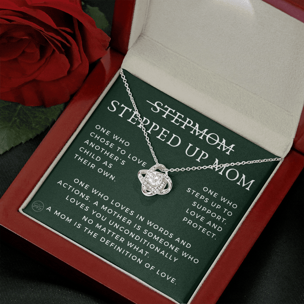 Stepped Up Mom | Gift for Stepmom, Bonus Mom, Stepmother, Grandma, Second Mama, From Step Daughter Son, Mother's Day, Birthday, Foster 125cK