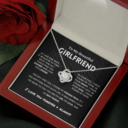 Soulmate - Missing Piece - Eternal Hope Necklace | Romantic Gift for Wife, Fiancé, Girlfriend, Valentine's Day Present 0201dK