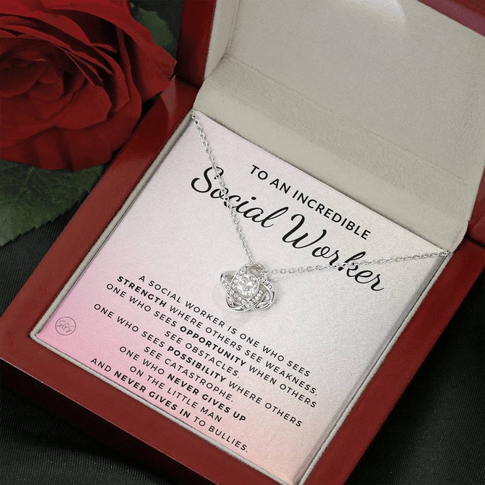 0922e social worker.png Necklace Love Knot