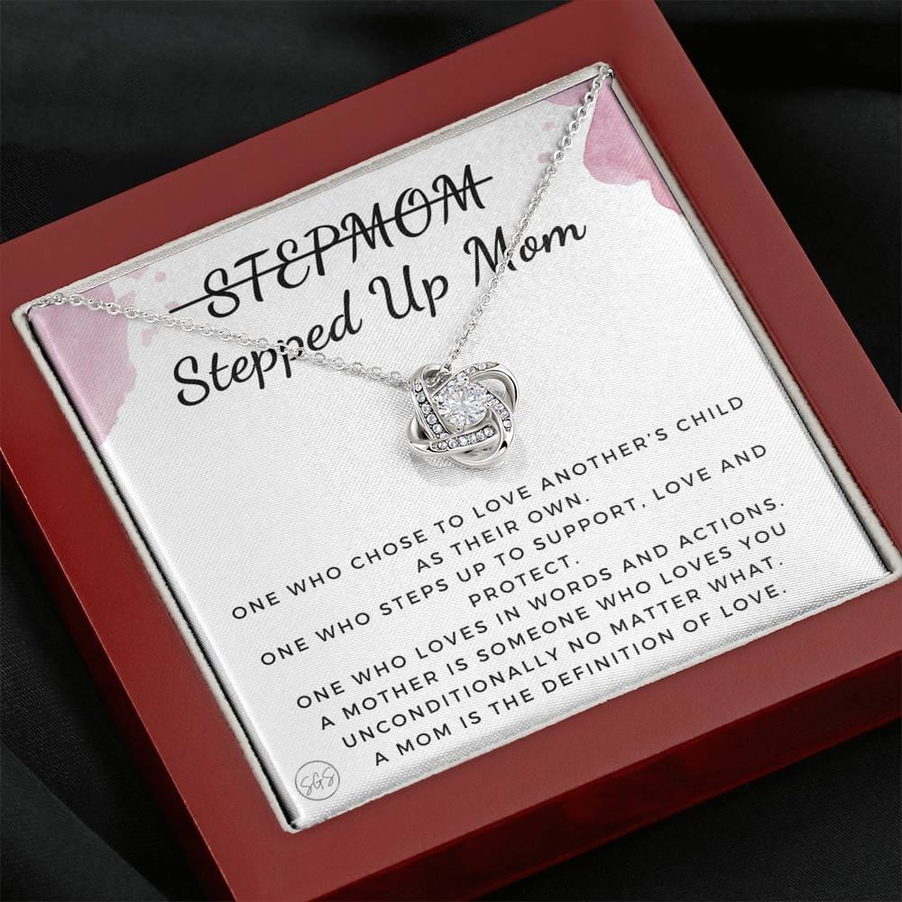 Stepped Up Mom | Stuff Gina Says, Gift for Stepmom, Bonus Mom, Foster, Adopted Mother, Grandma, Second Mama, From Step Daughter Son, Christmas Birthday 1026f