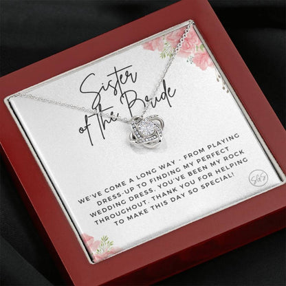 0625G Sister of the bride Necklace Love Knot