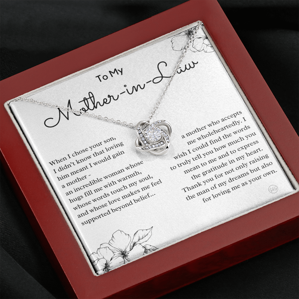 Personalized Knot Necklace for Your Mother-in-law | Mother's Day Gift, From Daughter-in-Law, Mother in Love MIL1k