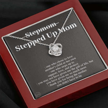 Stepped Up Mom | Gift for Stepmom, Bonus Mom, Stepmother, Grandma, Second Mama, From Step Daughter Son, Christmas, Birthday, Foster 1105dK