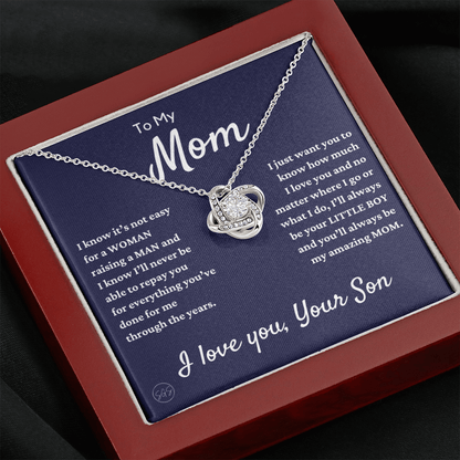 Mom - Loved Mother - Necklace | Gift for Mother From Son, Mother's Day Necklace, I'll Always Be Your Little Boy, Mom and Son