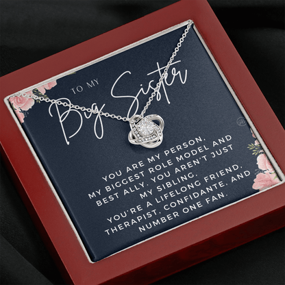 Big Sister Gift| Necklace for Older Sister, Christmas Idea, Birthday Present from Younger Sister, Best Big Sis, Heartfelt & Cute 1111bKA