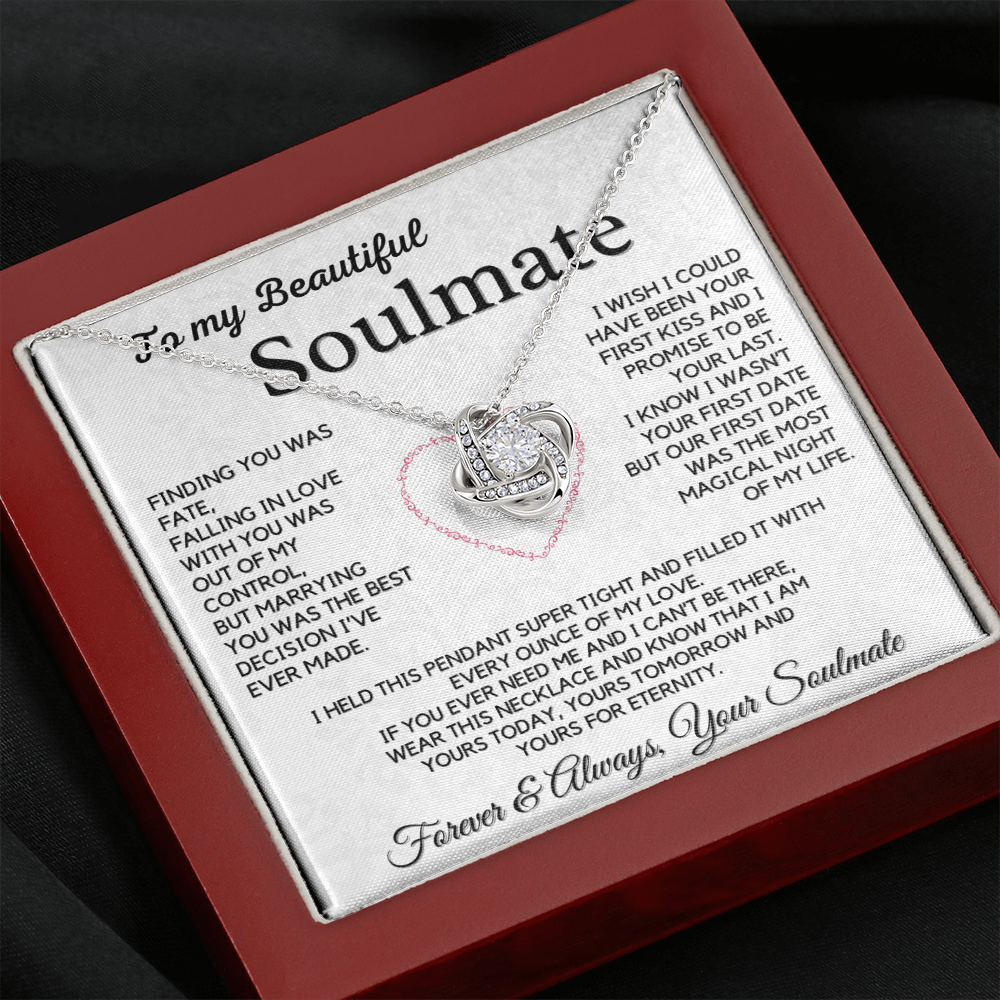 Romantic Gift for Soulmate - Yours for Eternity, Forever and Always, Love Knot