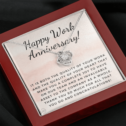 Happy Work Anniv. - Gift from Boss, Hustle, Congrats, Thank You Gift, Employee Appreciation, Job Anniversary, Small Business Gifts, Years of Service, Pink B