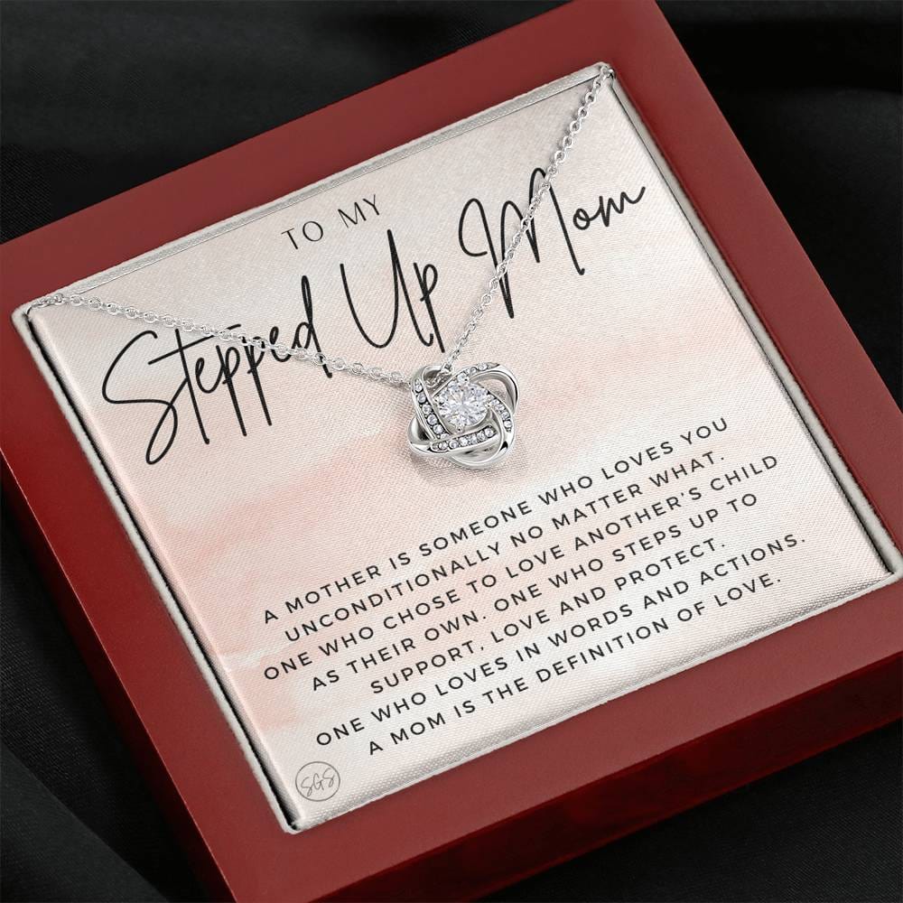 Stepped Up Mom | Stuff Gina Says, Gift for Stepmom, Bonus Mom, Foster, Adopted Mother, Grandma, Second Mama, From Step Daughter Son, Christmas Birthday 1026b
