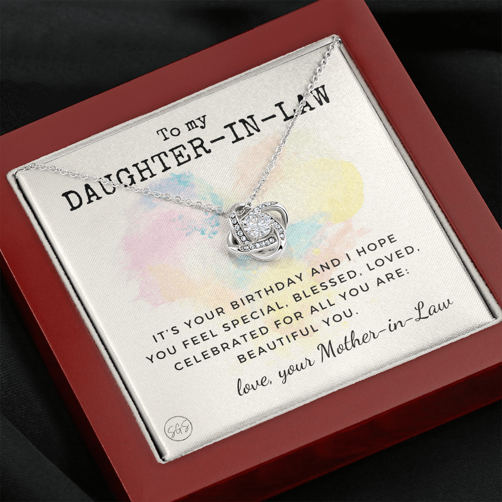 Daughter in Law Gift | Future DIL, Bonus Daughter, From Mother in Law, Father in Law, In Laws, For the Bride, Son's Wife, Fiance 1012DILhb2KA