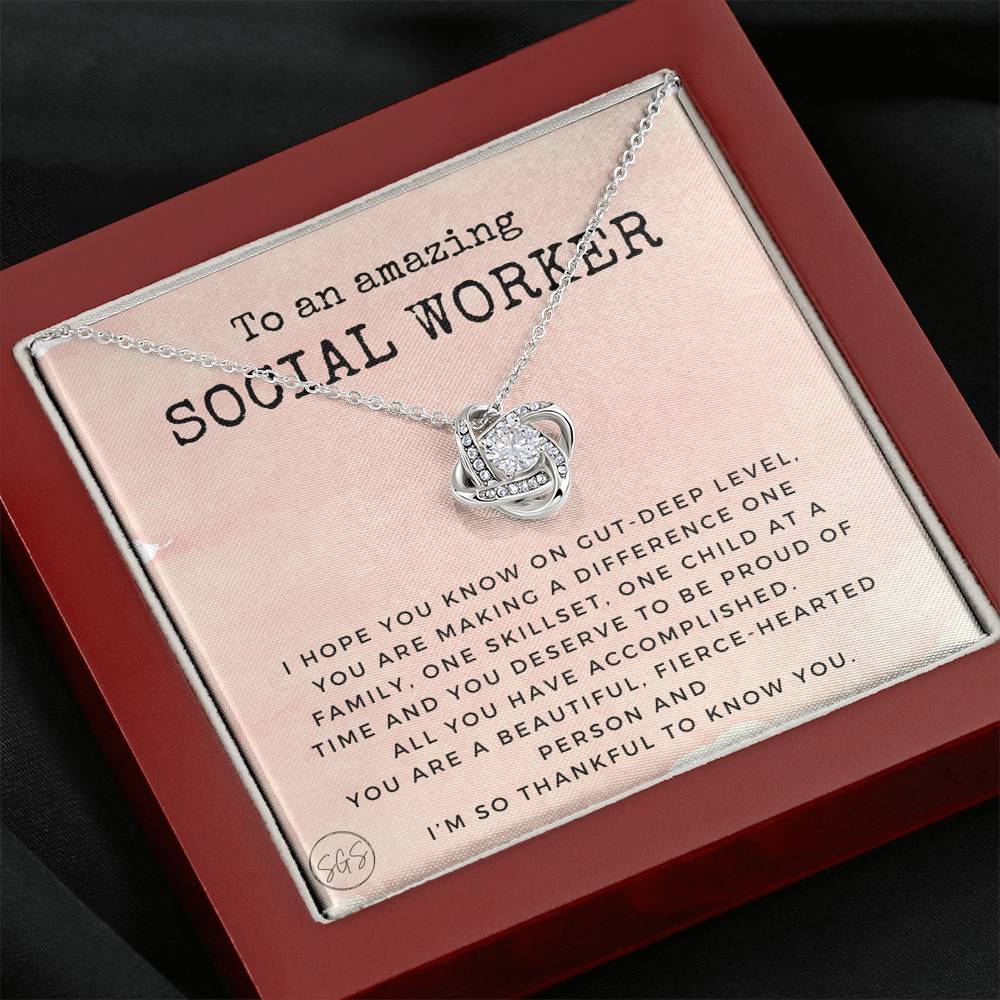0922c social worker.png Necklace Love Knot