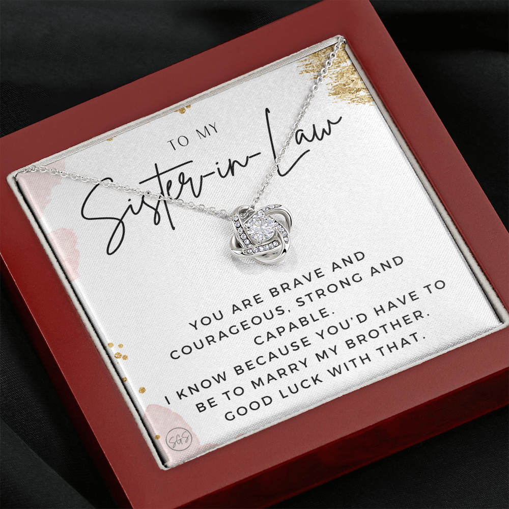 Sister-in-Law Gifts | Husband's Sister, Wife's Sister, Christmas Gift for Sister in Law, Birthday, Wedding, Future Sister Necklace 1103eKA