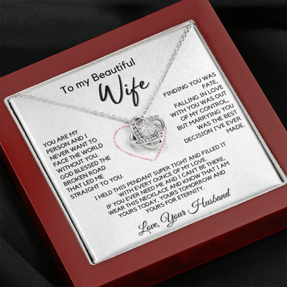 Romantic Gift for Wife - You Are My Person, Love Knot
