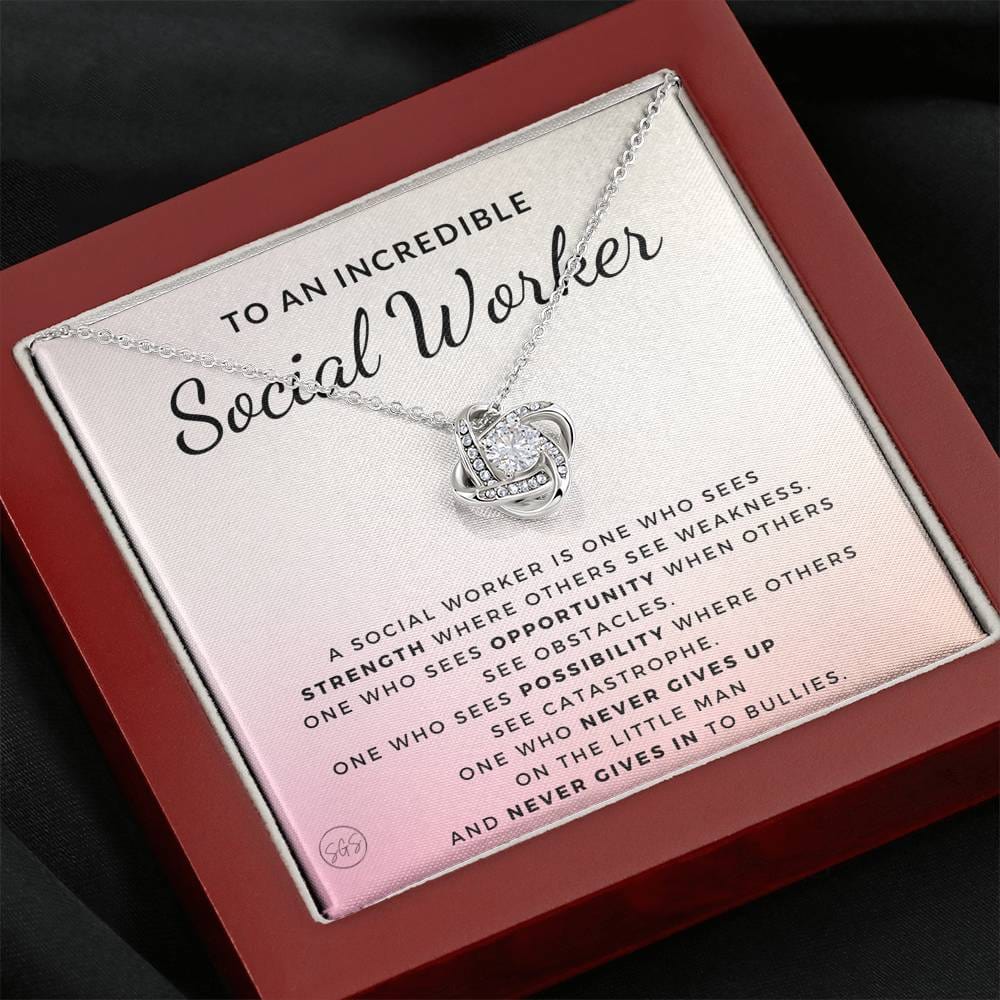 0922e social worker.png Necklace Love Knot
