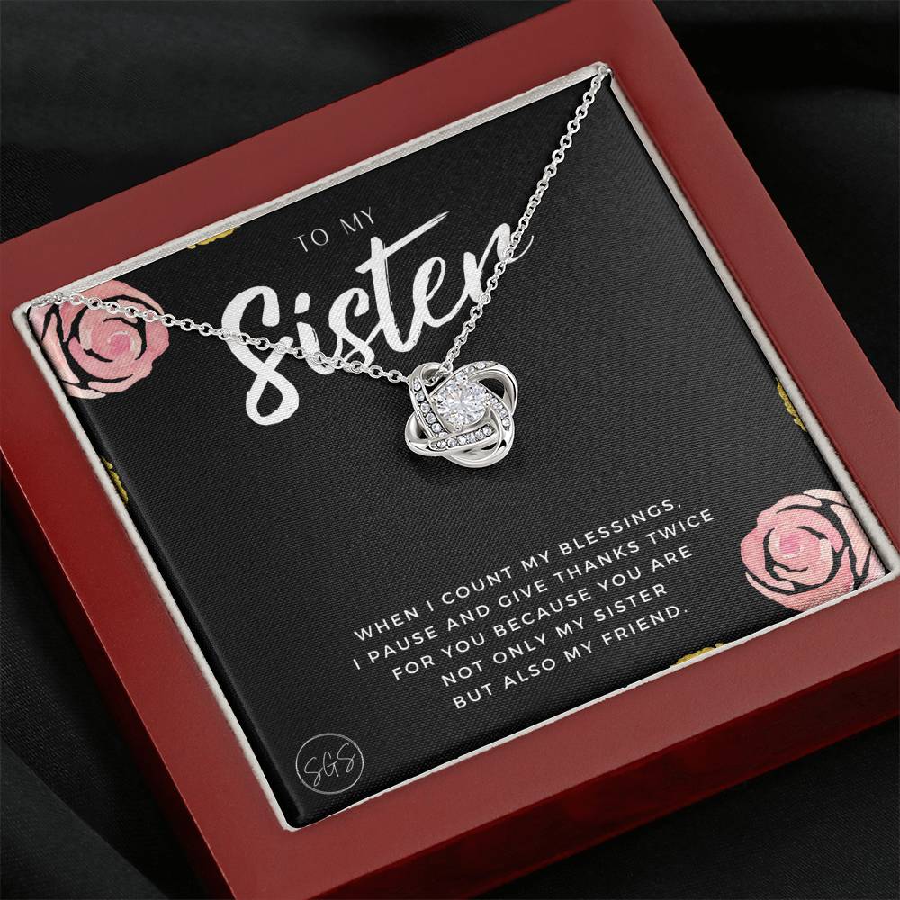 sister and friend 0707i Necklace Love Knot
