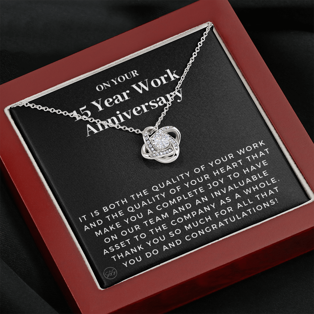 15 Year Job Anniversary Gift | Thank You Gift from Boss, Employee Work Appreciation, Co-Worker, Congrats, Years of Service AN15K