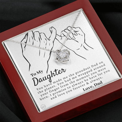 Daughter Gift (From Dad) | Father to Daughter Necklace, Pinky Promise Gift To Daughter From Dad, Daughter Necklace, Christmas Gift for Her