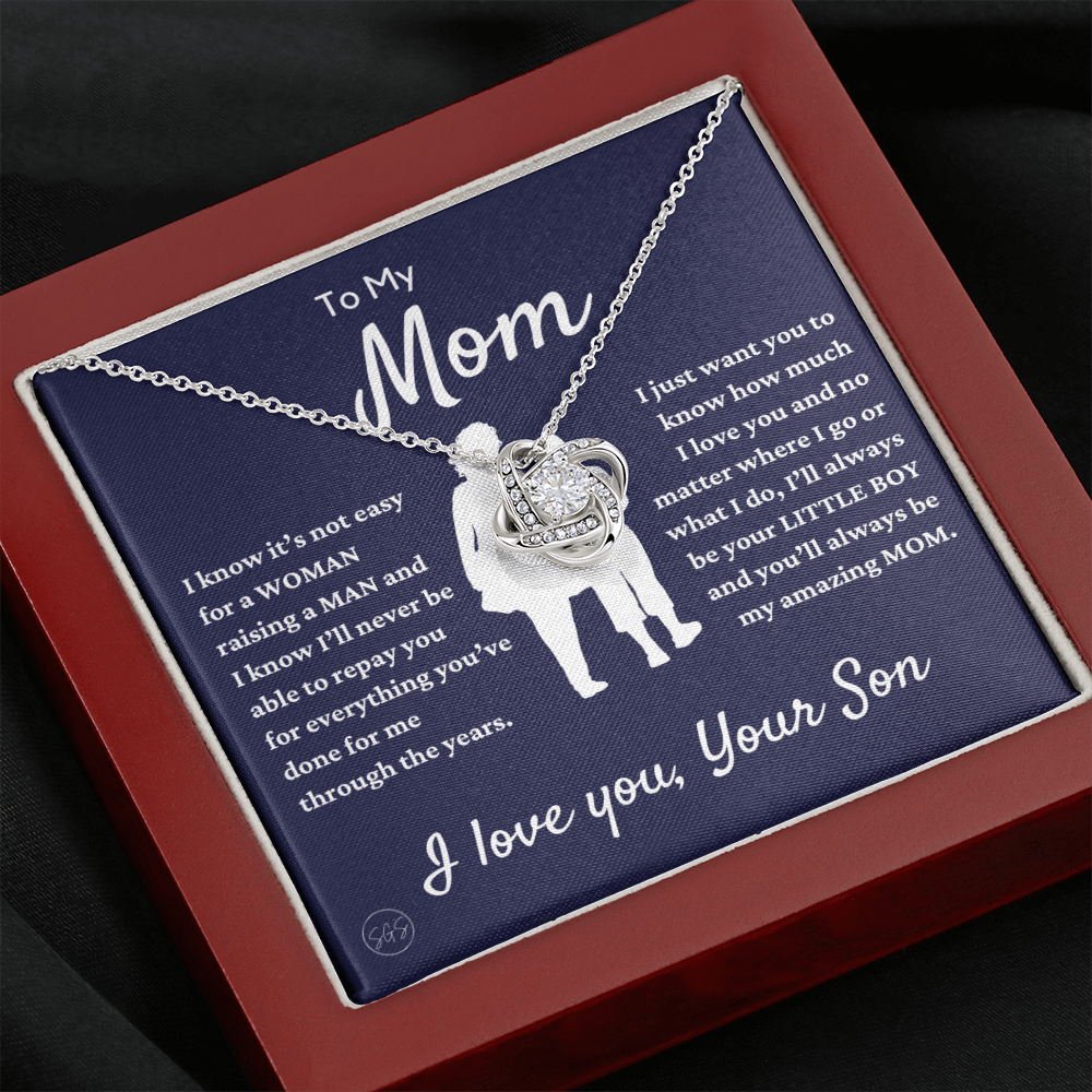 Mom - Loved Mother - Necklace | Gift for Mother From Son, Mother's Day Necklace, I'll Always Be Your Little Boy, Mom and Son Bond