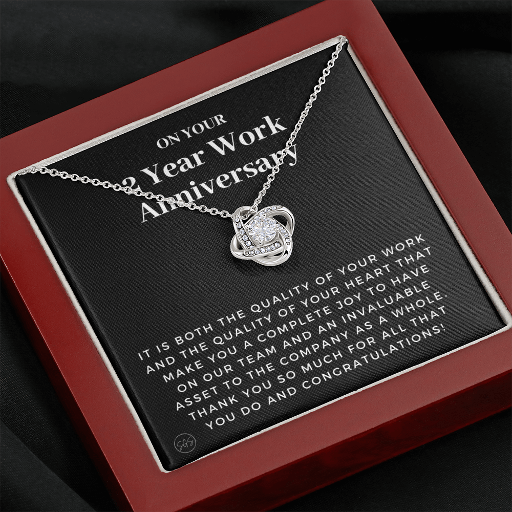 2 Year Job Anniversary Gift | Thank You Gift from Boss, Employee Work Appreciation, Co-Worker, Congrats, Years of Service AN02K