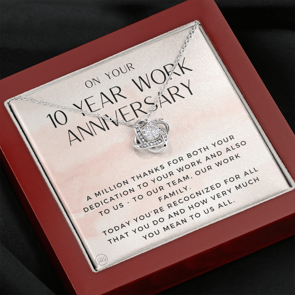 10 Year Work Anniv. Gift - Thank You Gift from Boss, Ten Yr Job Anniversary, Employee Appreciation, Co-Worker, Congrats, Years of Service