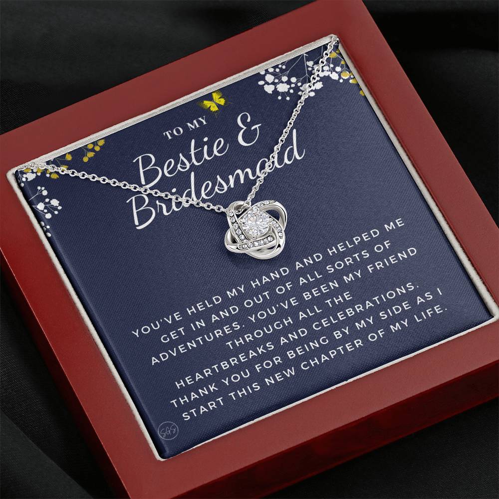 Bestie Bridesmaid 0712c Necklace Love Knot