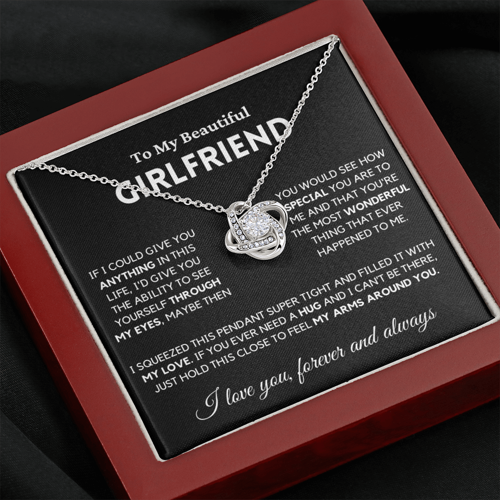 Girlfriend - Always Here - Necklace | Gift for Girlfriend, Annviersary Gift, Valentine's Day Present, From Boyfriend Necklace Love Knot