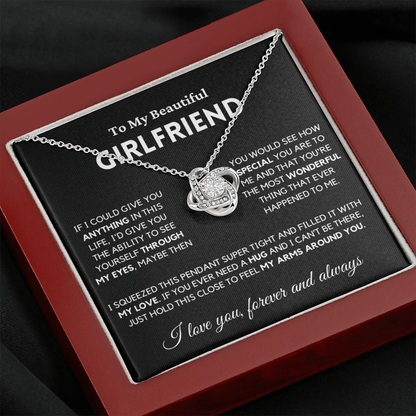 Girlfriend - Always Here - Necklace | Gift for Girlfriend, Annviersary Gift, Valentine's Day Present, From Boyfriend Necklace Love Knot