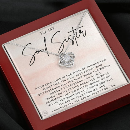 Best Friend Gift | Soul Sister, BFF Necklace, Unbiological Sister, Christmas Gift for Her, Small Long Distance Gifts, Female Best Friend 4