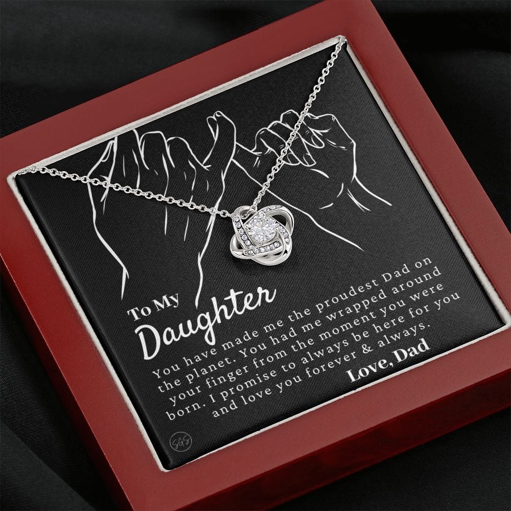 Daughter Gift (From Dad) | Father to Daughter Necklace, Pinky Promise Gift To Daughter From Dad, Daughter Necklace, Christmas Gift for Her