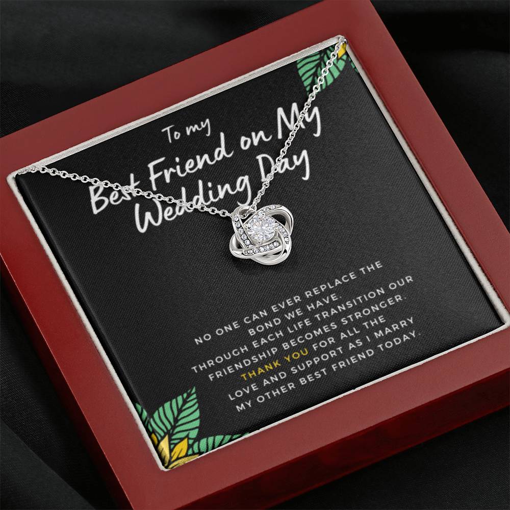 BestFriendonMyWeddingDay Necklace Love Knot