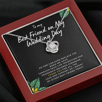 BestFriendonMyWeddingDay Necklace Love Knot