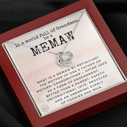 Gift for Memaw | Grandmother Nickname, Grandma, Mother's Day Necklace, Birthday, Get Well, Missing You, Memaw Definition, Christmas, From Family Grandkids  Granddaughter Grandson 1118cK