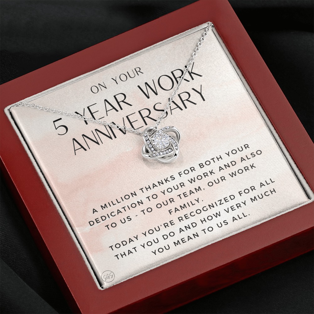 5 Year Work Anniv. Gift - Thank You Gift from Boss, Five Yr Job Anniversary, Employee Appreciation, Co-Worker, Congrats, Years of Service
