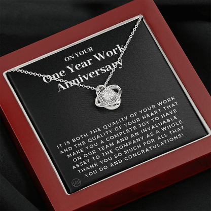 1 Year Job Anniversary Gift | Thank You Gift from Boss, Employee Work Appreciation, Co-Worker, Congrats, Years of Service AN01K