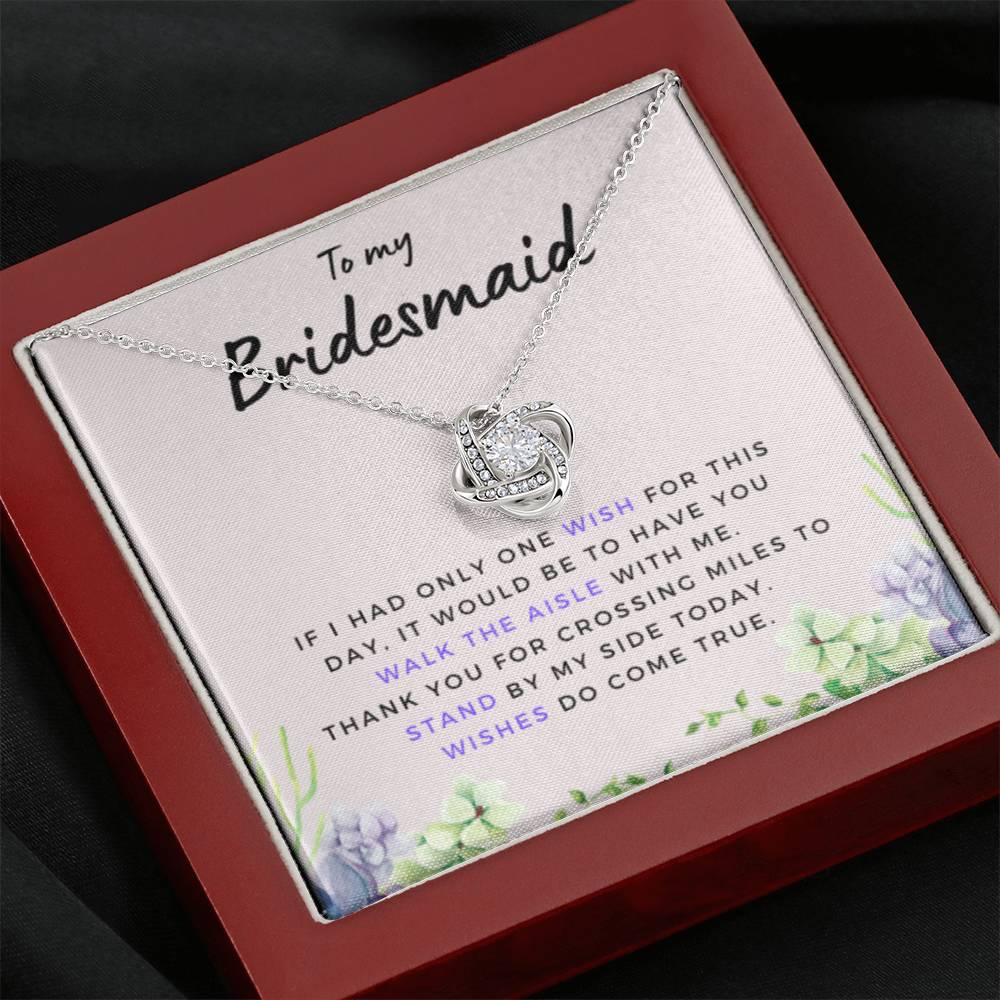 BridesmaidWishesDoComeTrue Necklace Love Knot