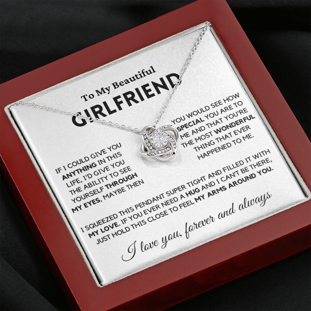 Girlfriend - Always Here - Necklace | Gift for Girlfriend, Annviersary Gift, Valentine's Day Present, From Boyfriend 04b Necklace Love Knot