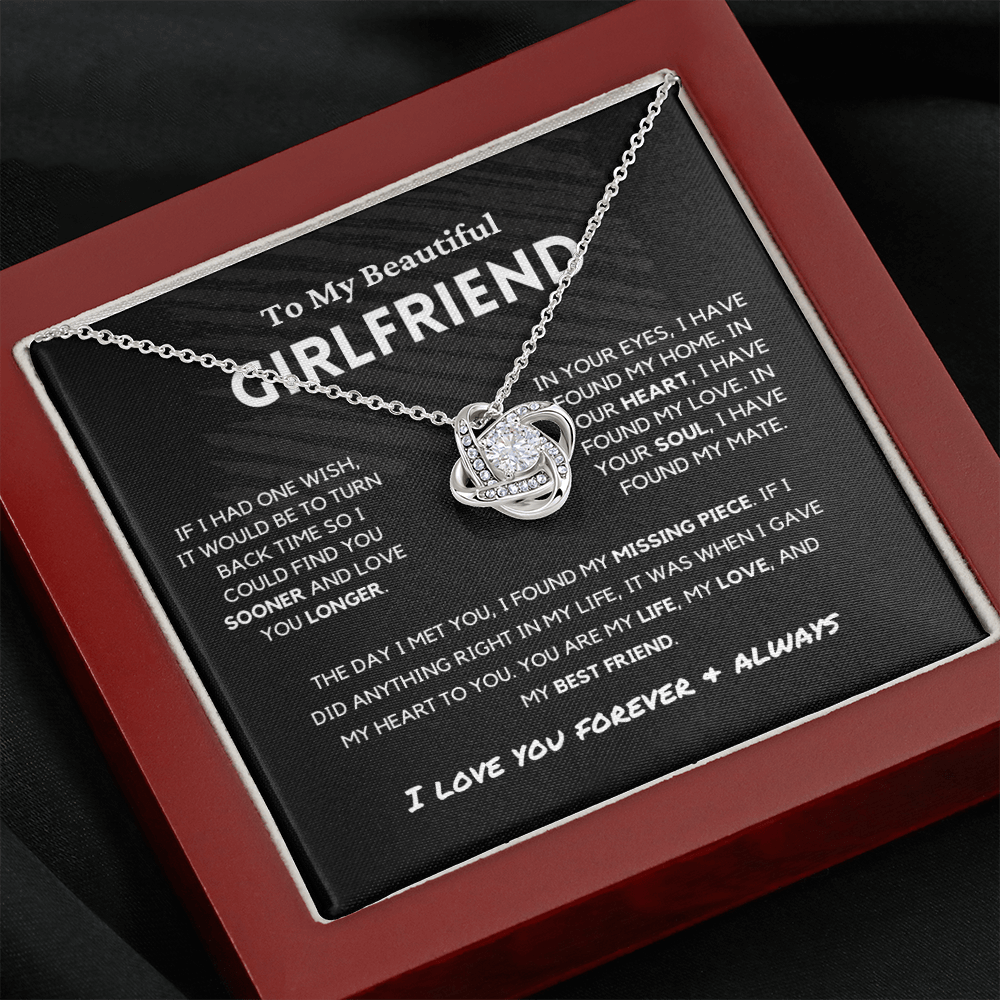 Soulmate - Missing Piece - Eternal Hope Necklace | Romantic Gift for Wife, Fiancé, Girlfriend, Valentine's Day Present 0201dK