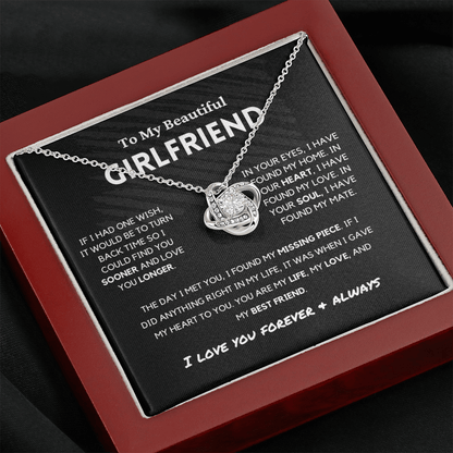 Soulmate - Missing Piece - Eternal Hope Necklace | Romantic Gift for Wife, Fiancé, Girlfriend, Valentine's Day Present 0201dK