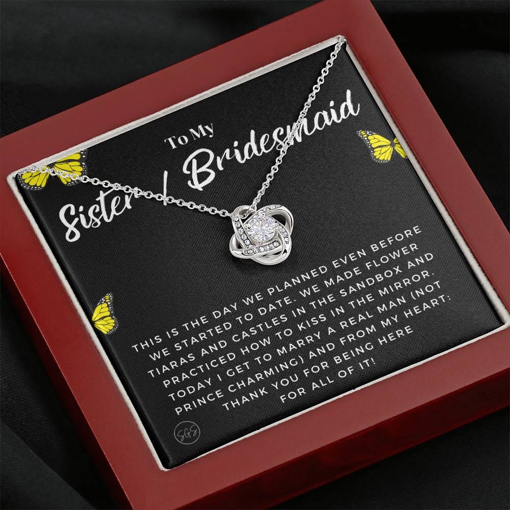 Sister Bridesmaid 0712i Necklace Love Knot
