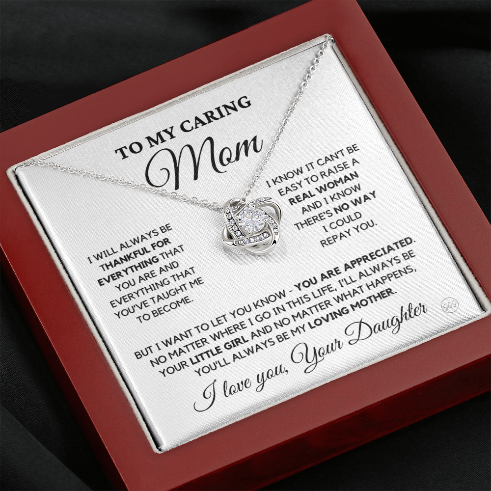 Mom - Forever Grateful - Necklace | Gift for Mother's Day, Gift for Mom From Daughter, Mother & Daughter, I'll Always Be Your Little Girl 1K