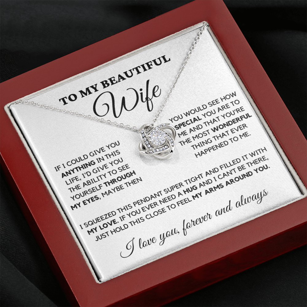 Wife - Always Here - Necklace | Gift for Wife, Annviersary Gift, Valentine's Day Present, From Husband  Necklace Love Knot