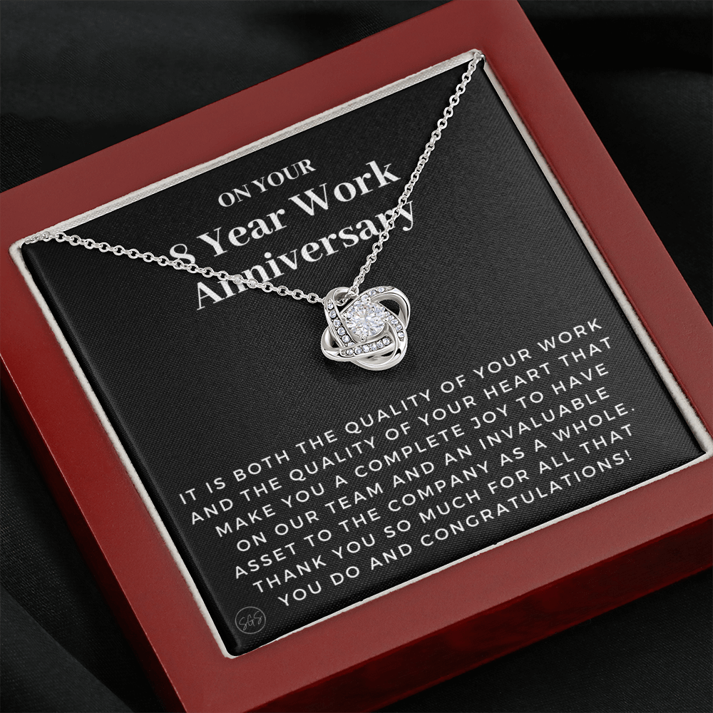 8 Year Job Anniversary Gift | Thank You Gift from Boss, Employee Work Appreciation, Co-Worker, Congrats, Years of Service AN08K