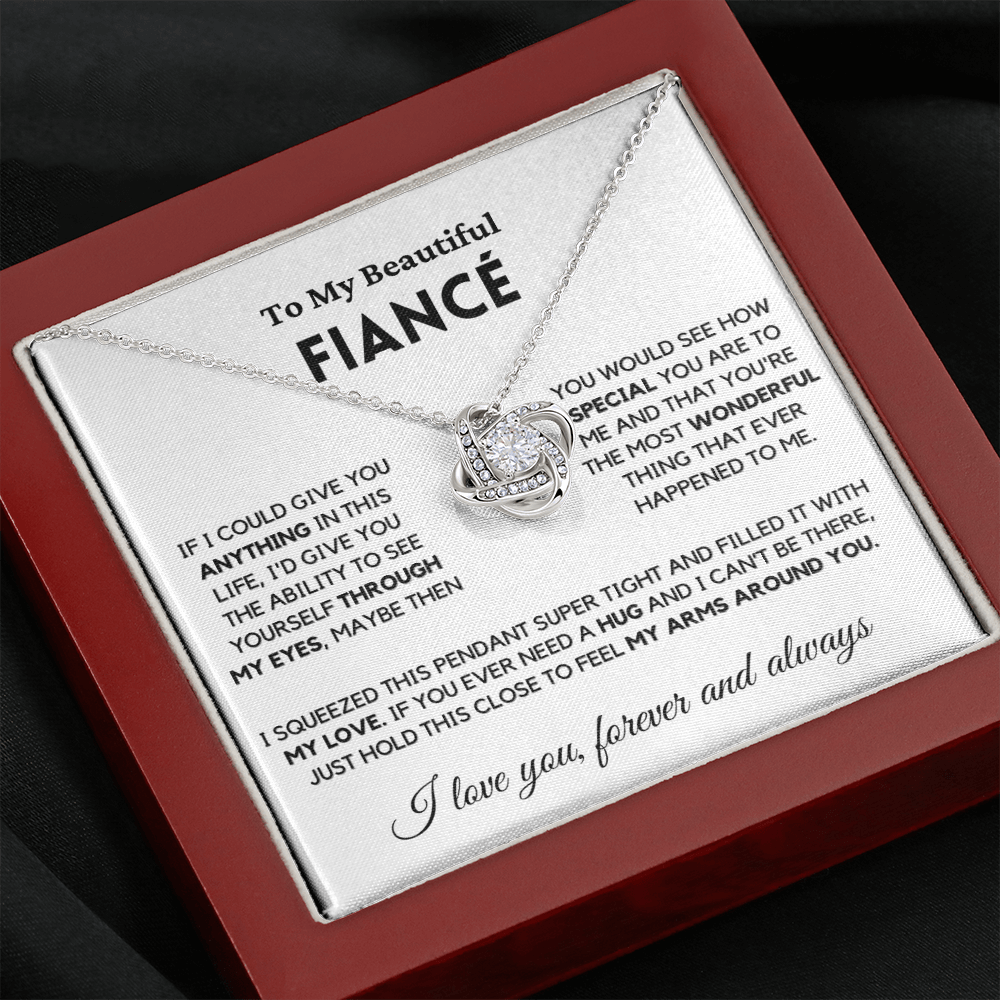 Fiance - Always Here - Necklace | Gift for Fiance, Annviersary Gift, Valentine's Day Present  Necklace Love Knot