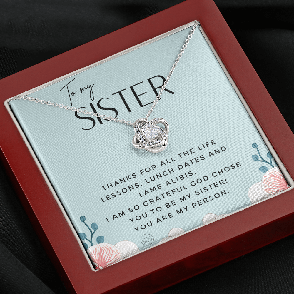 Gift for My Sister | You Are My Person, Thank You, Birthday, Sisters, Wedding, Christmas Gift to Sister From Sister, Sister-in-Law 1113eKA