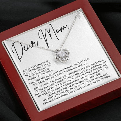 Dear Mom - Handwritten Letter To Mom | Mother's Day Gift, Necklace for Mom from Daughter, Gift for Mom from Son, Personalized for Her, White