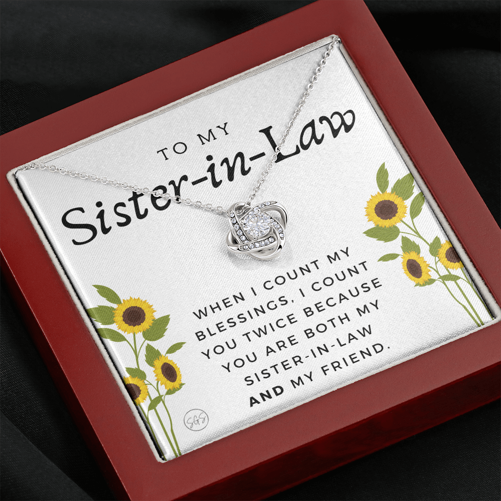 Sister-in-Law Gifts | Husband's Sister, Wife's Sister, Christmas Gift for Sister in Law, Birthday, Wedding, Future Sister Necklace 1103dKA