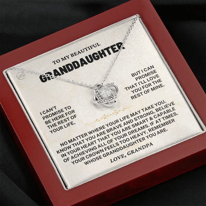 To My Granddaughter - Love Grandpa - Beautiful Gift Set | Granddaughter Gift, From Grandfather, Teen Girl Necklace, Teenaged Birthday Gifts