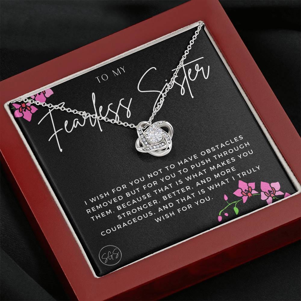 Fearless Sister 0705B Necklace Love Knot